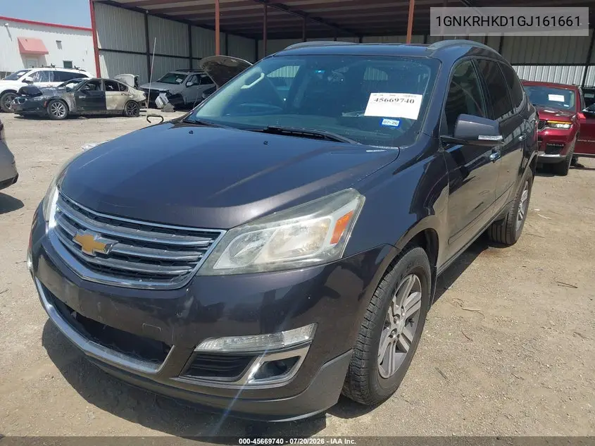 2016 Chevrolet Traverse 2Lt VIN: 1GNKRHKD1GJ161661 Lot: 45669740