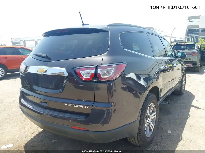 2016 Chevrolet Traverse 2Lt VIN: 1GNKRHKD1GJ161661 Lot: 45669740