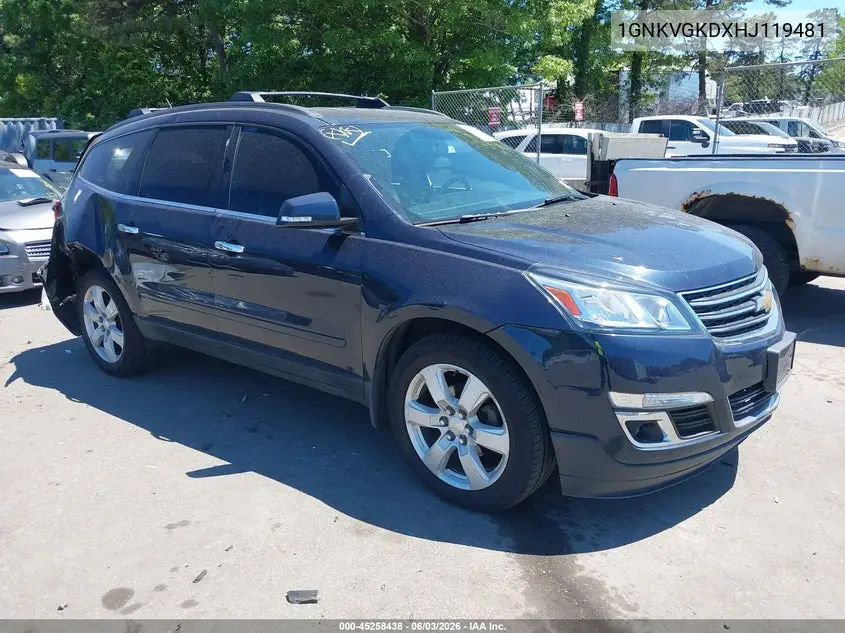 1GNKVGKDXHJ119481 2017 Chevrolet Traverse 1Lt