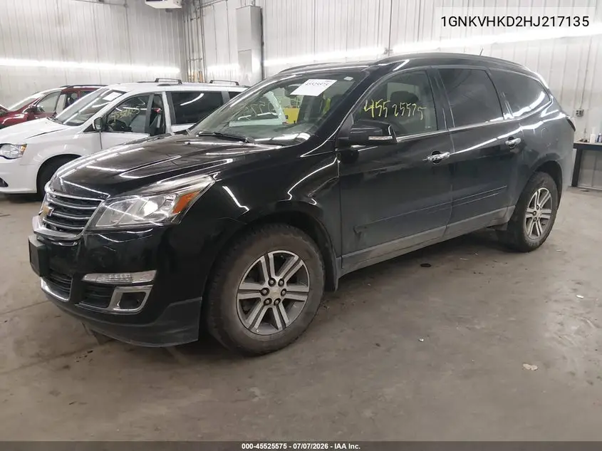 2017 Chevrolet Traverse Lt VIN: 1GNKVHKD2HJ217135 Lot: 45525575