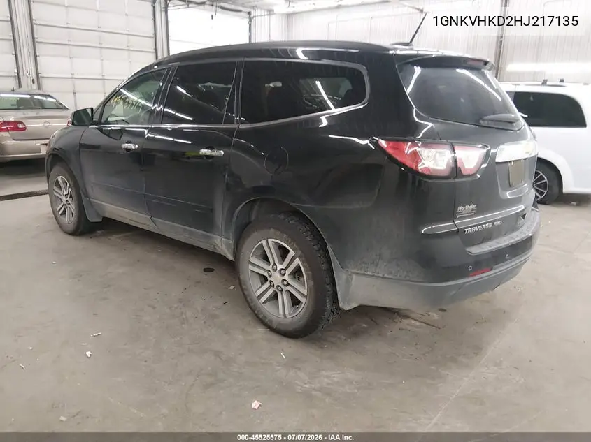 2017 Chevrolet Traverse Lt VIN: 1GNKVHKD2HJ217135 Lot: 45525575