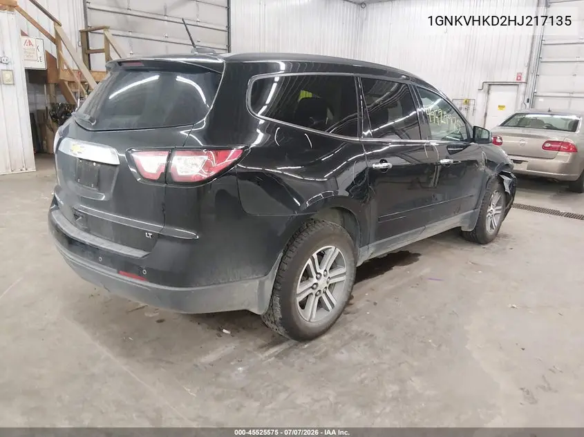 2017 Chevrolet Traverse Lt VIN: 1GNKVHKD2HJ217135 Lot: 45525575