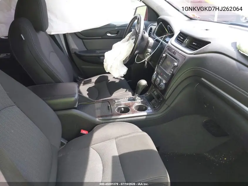 2017 Chevrolet Traverse Lt VIN: 1GNKVGKD7HJ262064 Lot: 45591379