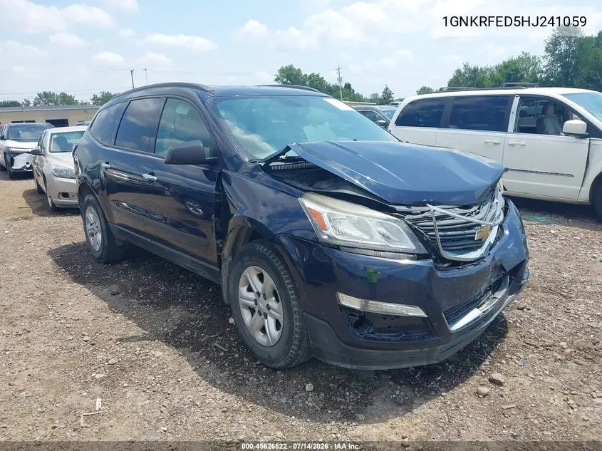 2017 Chevrolet Traverse Ls VIN: 1GNKRFED5HJ241059 Lot: 45626522
