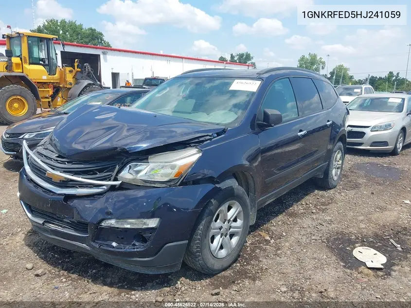 2017 Chevrolet Traverse Ls VIN: 1GNKRFED5HJ241059 Lot: 45626522