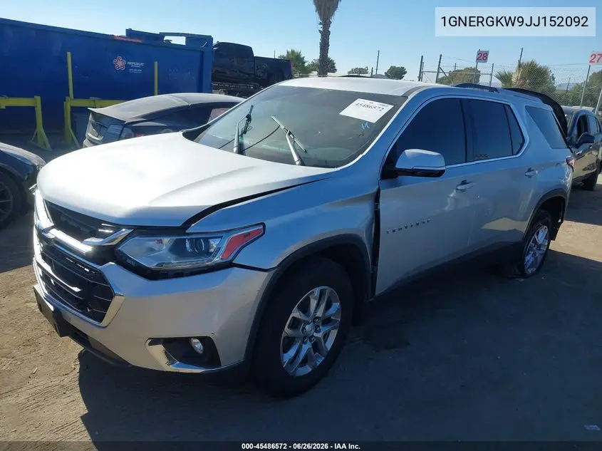 2018 Chevrolet Traverse 1Lt VIN: 1GNERGKW9JJ152092 Lot: 45486572