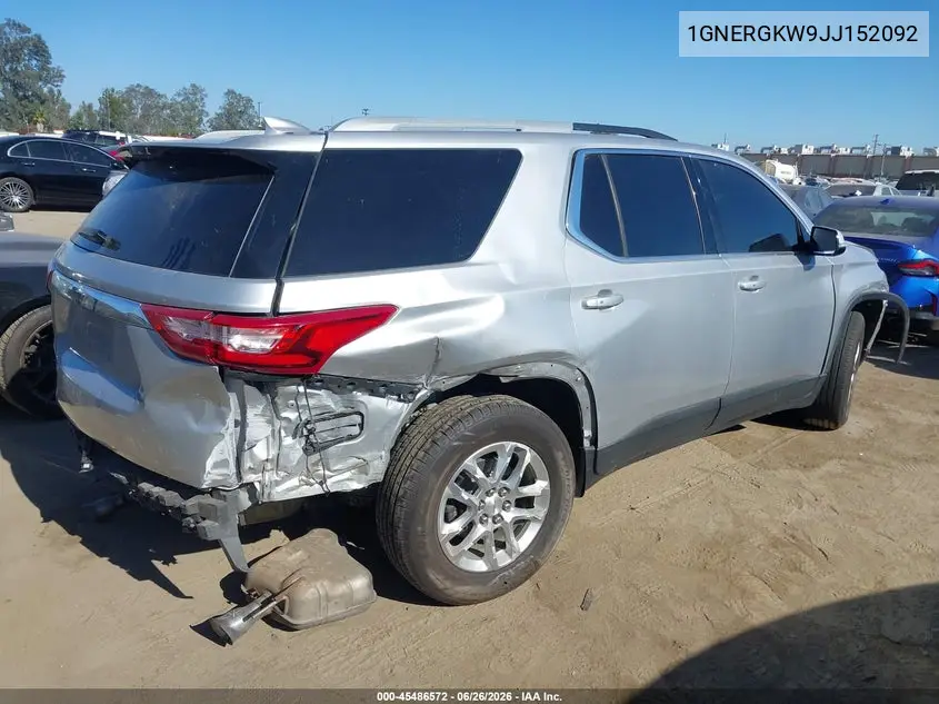 2018 Chevrolet Traverse 1Lt VIN: 1GNERGKW9JJ152092 Lot: 45486572