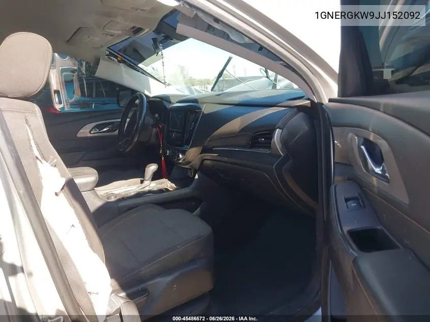 2018 Chevrolet Traverse 1Lt VIN: 1GNERGKW9JJ152092 Lot: 45486572