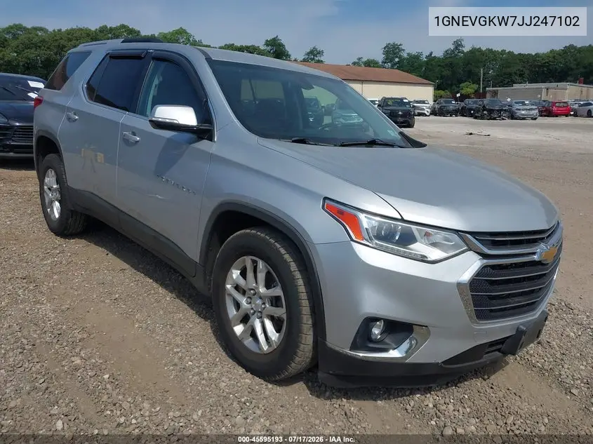 2018 Chevrolet Traverse Lt Cloth VIN: 1GNEVGKW7JJ247102 Lot: 45595193