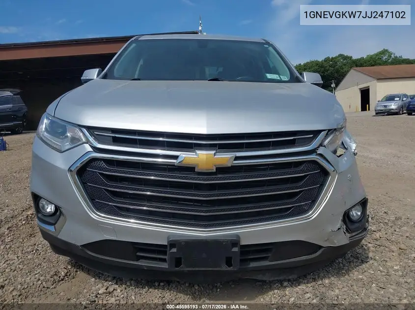 2018 Chevrolet Traverse Lt Cloth VIN: 1GNEVGKW7JJ247102 Lot: 45595193
