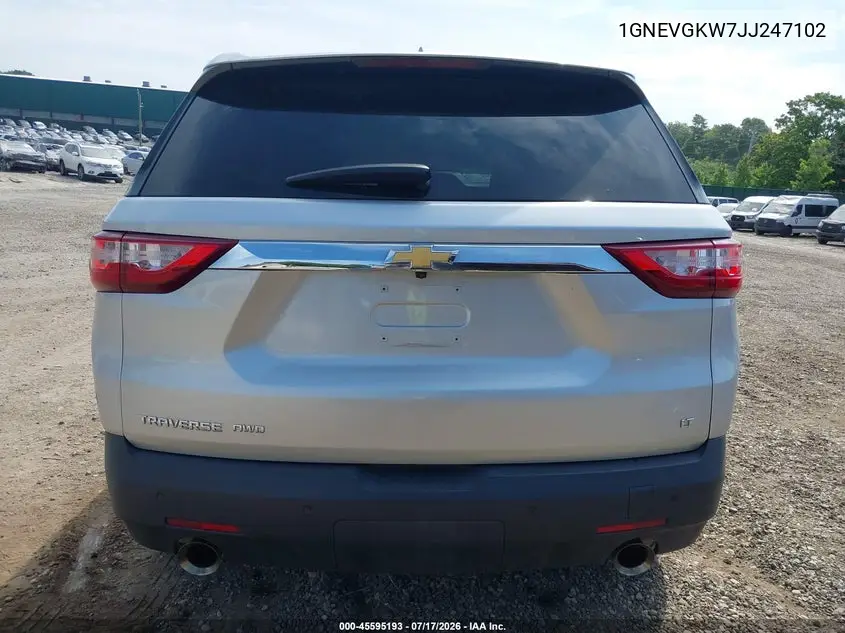 2018 Chevrolet Traverse Lt Cloth VIN: 1GNEVGKW7JJ247102 Lot: 45595193