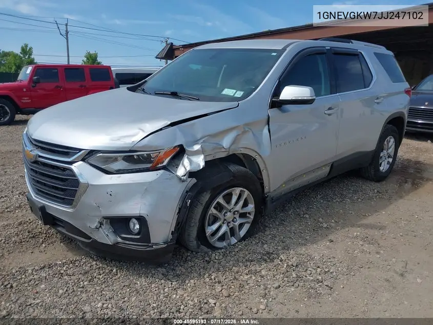 2018 Chevrolet Traverse Lt Cloth VIN: 1GNEVGKW7JJ247102 Lot: 45595193
