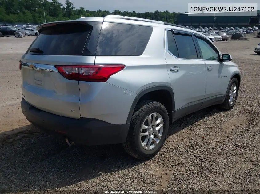 2018 Chevrolet Traverse Lt Cloth VIN: 1GNEVGKW7JJ247102 Lot: 45595193