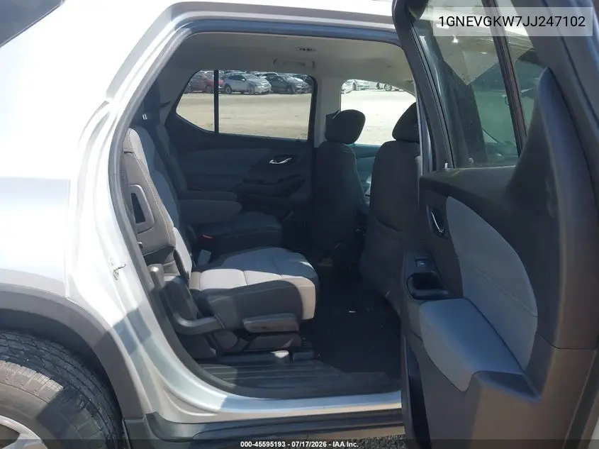 2018 Chevrolet Traverse Lt Cloth VIN: 1GNEVGKW7JJ247102 Lot: 45595193