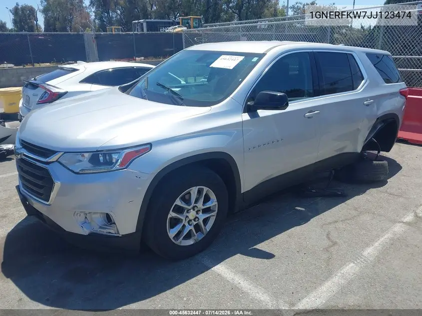 2018 Chevrolet Traverse Ls VIN: 1GNERFKW7JJ123474 Lot: 45632447