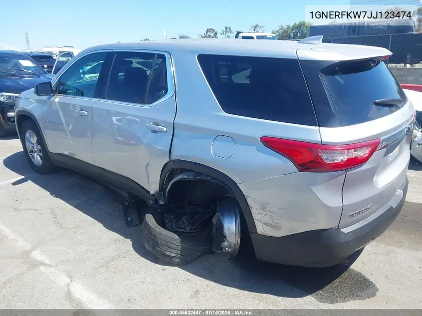 2018 Chevrolet Traverse Ls VIN: 1GNERFKW7JJ123474 Lot: 45632447