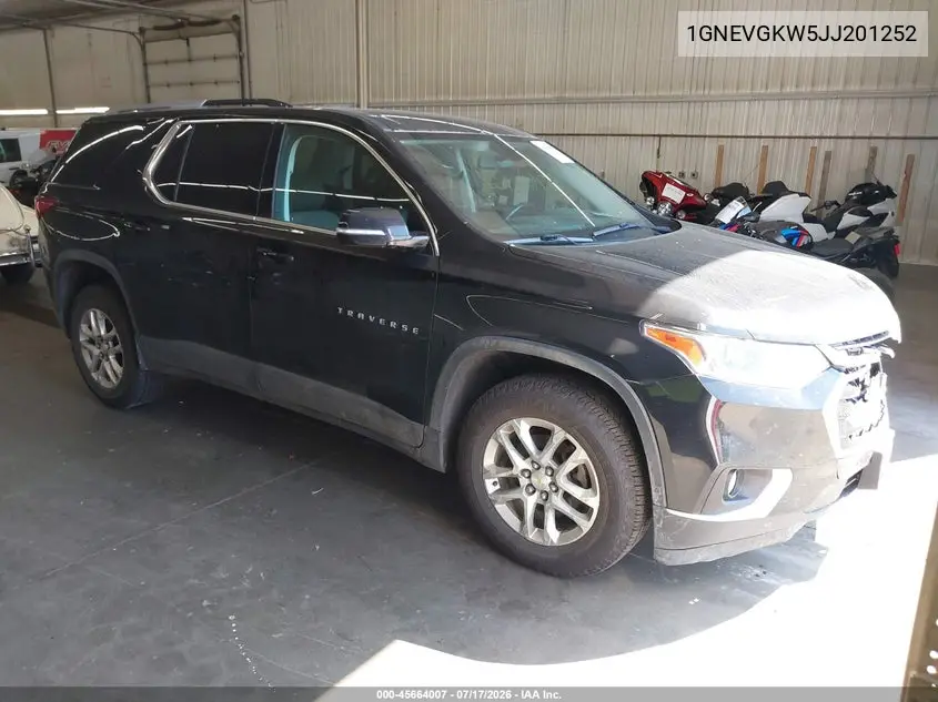 2018 Chevrolet Traverse Lt Cloth VIN: 1GNEVGKW5JJ201252 Lot: 45664007