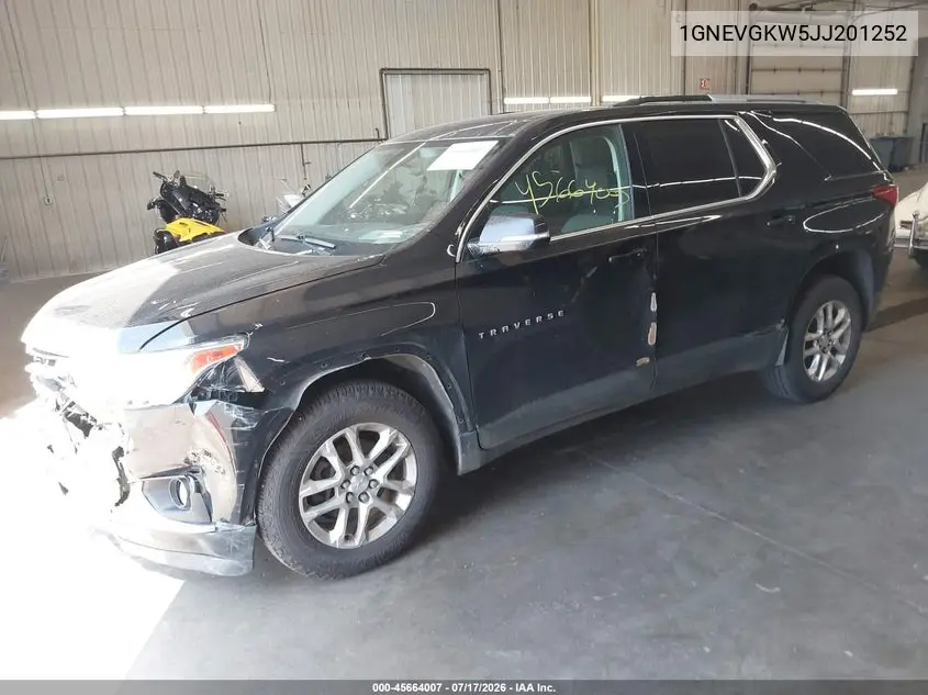 2018 Chevrolet Traverse Lt Cloth VIN: 1GNEVGKW5JJ201252 Lot: 45664007