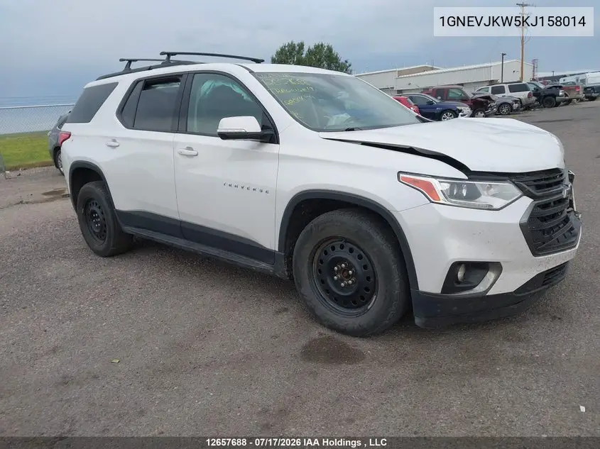 2019 Chevrolet Traverse Rs VIN: 1GNEVJKW5KJ158014 Lot: 12657688x
