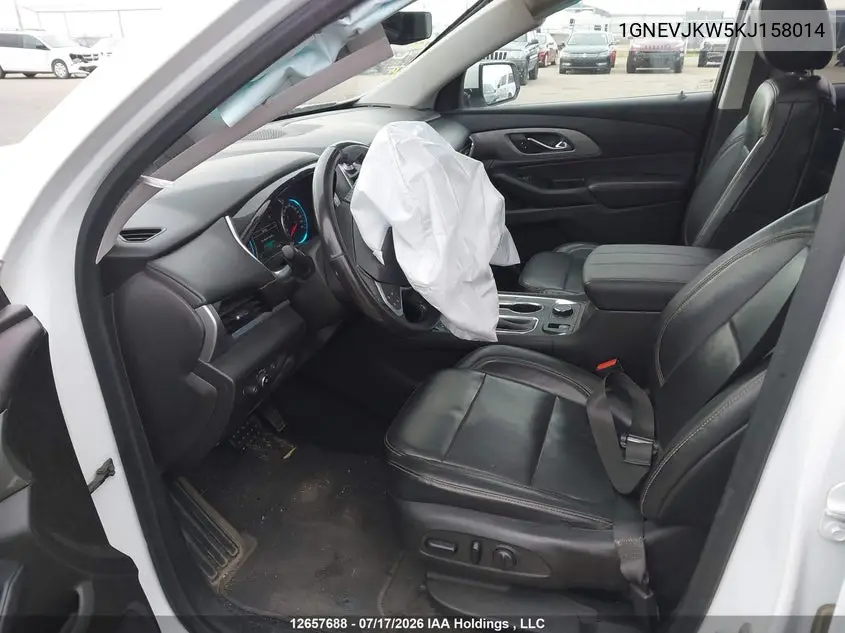 2019 Chevrolet Traverse Rs VIN: 1GNEVJKW5KJ158014 Lot: 12657688x