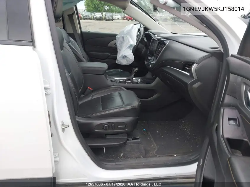 2019 Chevrolet Traverse Rs VIN: 1GNEVJKW5KJ158014 Lot: 12657688x