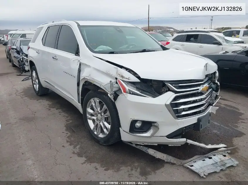 1GNEVJKW2KJ132826 2019 Chevrolet Traverse High Country