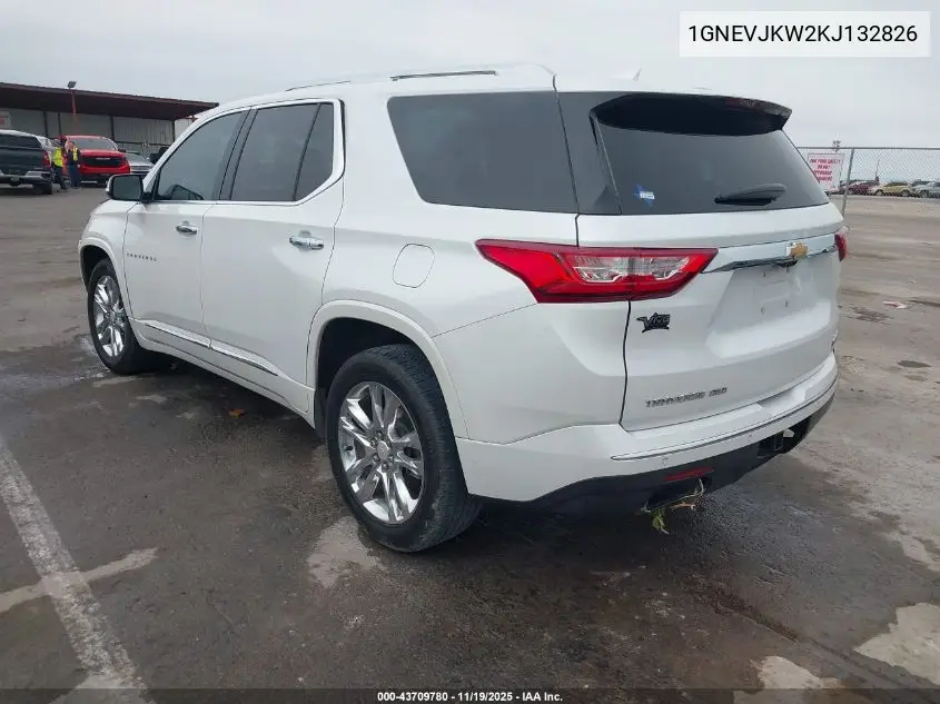 1GNEVJKW2KJ132826 2019 Chevrolet Traverse High Country