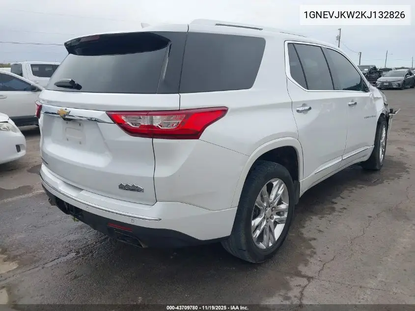 1GNEVJKW2KJ132826 2019 Chevrolet Traverse High Country