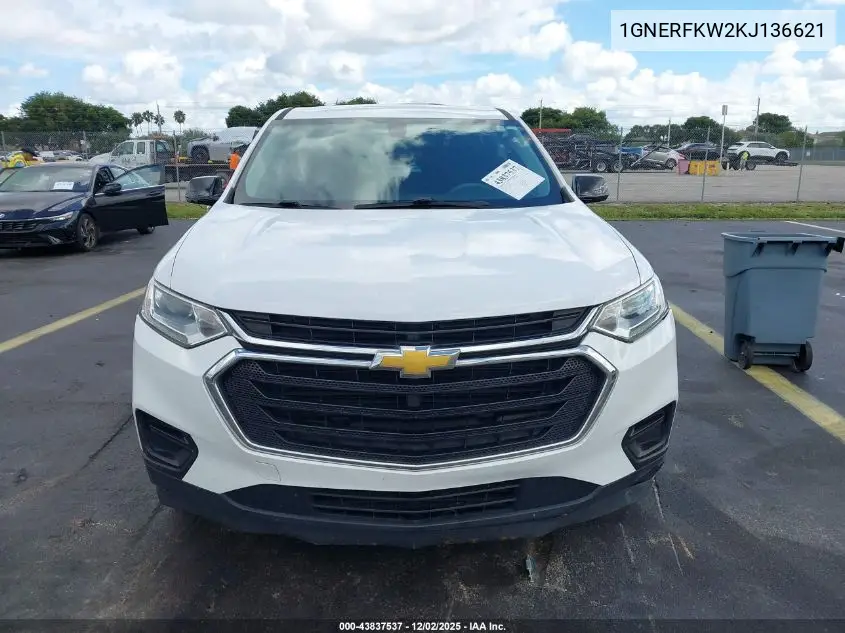 1GNERFKW2KJ136621 2019 Chevrolet Traverse Ls