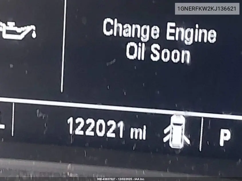 1GNERFKW2KJ136621 2019 Chevrolet Traverse Ls