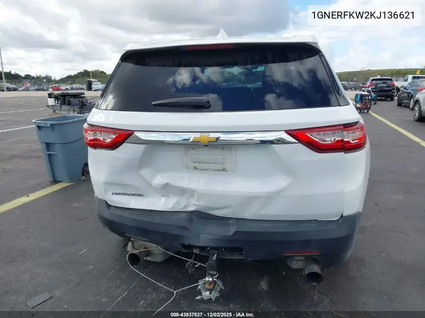 1GNERFKW2KJ136621 2019 Chevrolet Traverse Ls
