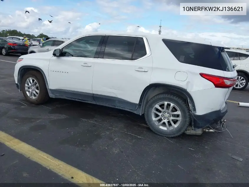 1GNERFKW2KJ136621 2019 Chevrolet Traverse Ls