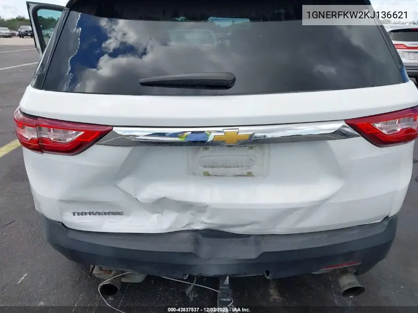 1GNERFKW2KJ136621 2019 Chevrolet Traverse Ls