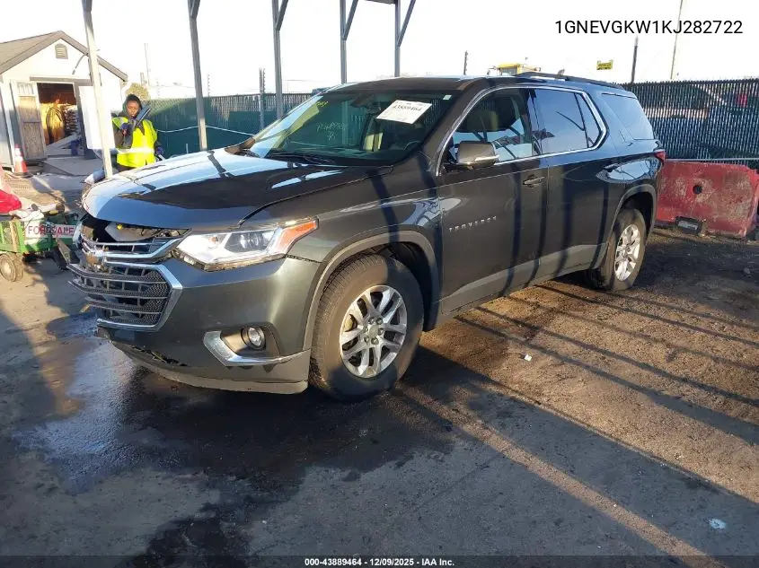 1GNEVGKW1KJ282722 2019 Chevrolet Traverse 1Lt