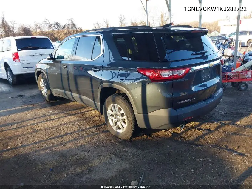 1GNEVGKW1KJ282722 2019 Chevrolet Traverse 1Lt