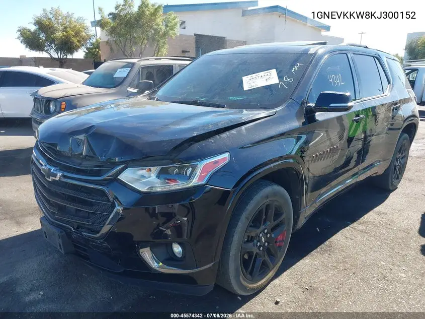 2019 Chevrolet Traverse Premier VIN: 1GNEVKKW8KJ300152 Lot: 45574342
