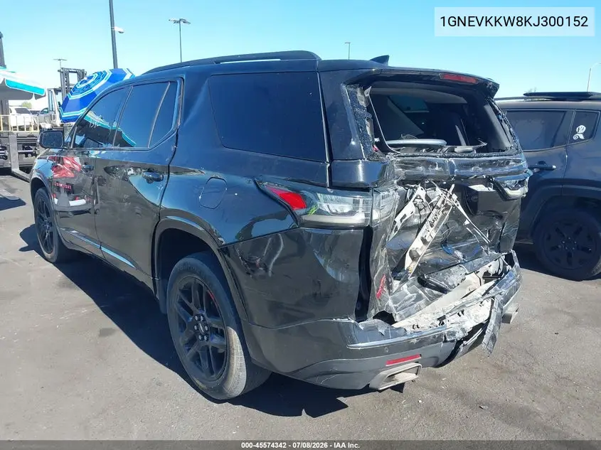2019 Chevrolet Traverse Premier VIN: 1GNEVKKW8KJ300152 Lot: 45574342