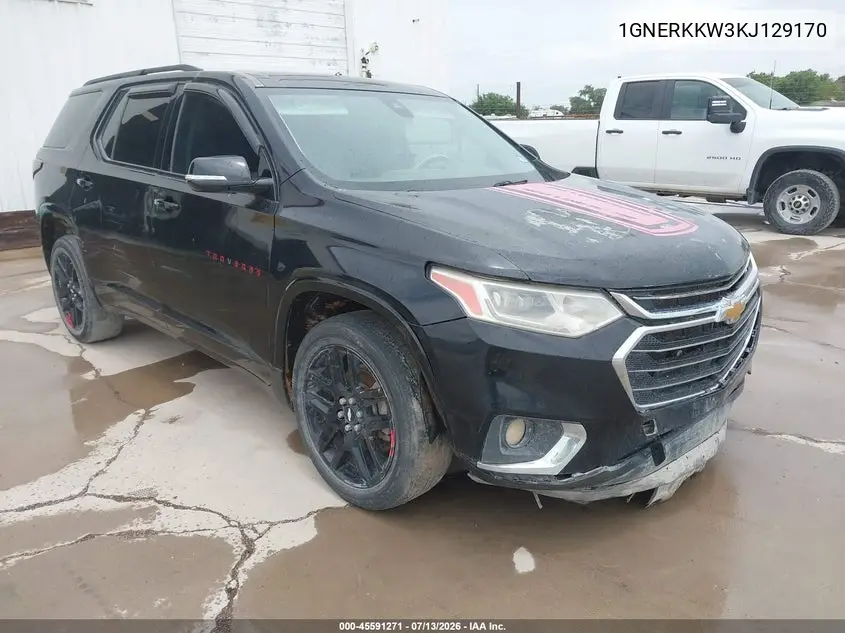 2019 Chevrolet Traverse Premier VIN: 1GNERKKW3KJ129170 Lot: 45591271