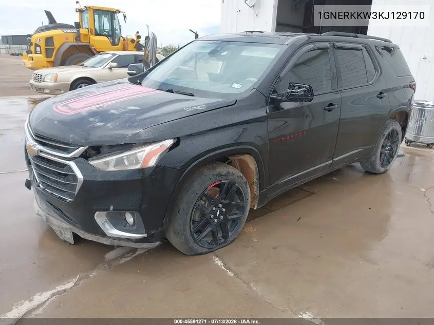 2019 Chevrolet Traverse Premier VIN: 1GNERKKW3KJ129170 Lot: 45591271