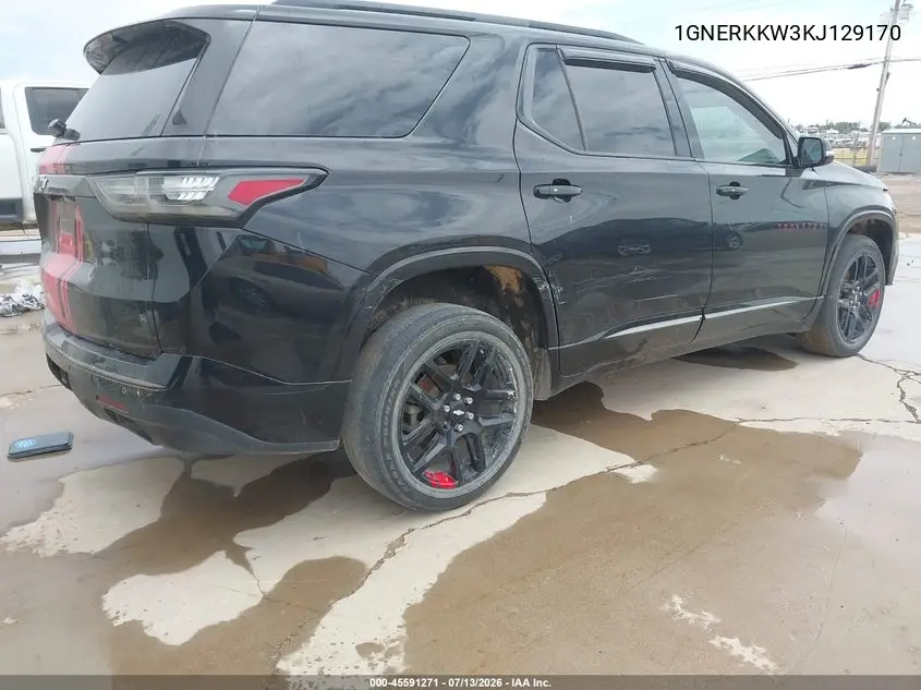 2019 Chevrolet Traverse Premier VIN: 1GNERKKW3KJ129170 Lot: 45591271