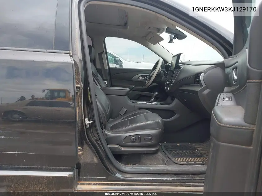 2019 Chevrolet Traverse Premier VIN: 1GNERKKW3KJ129170 Lot: 45591271