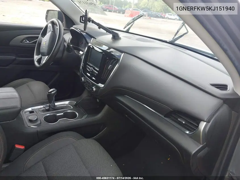 2019 Chevrolet Traverse Ls VIN: 1GNERFKW5KJ151940 Lot: 45631174