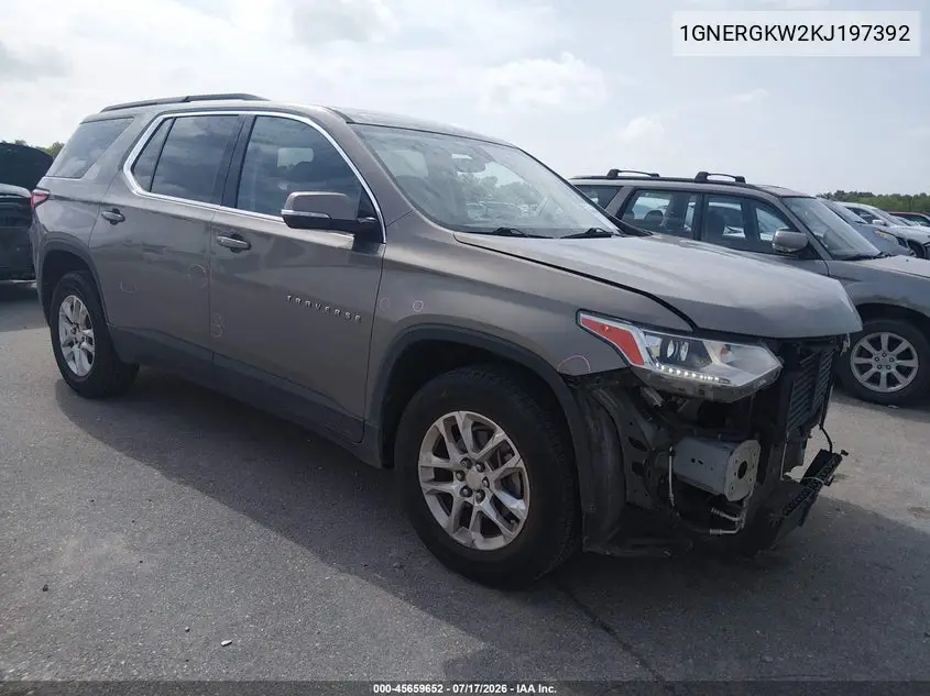 2019 Chevrolet Traverse 1Lt VIN: 1GNERGKW2KJ197392 Lot: 45659652