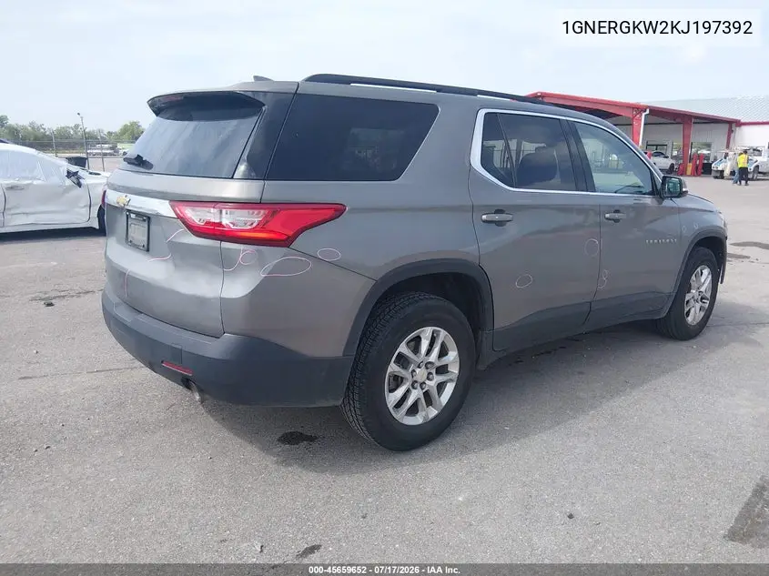 2019 Chevrolet Traverse 1Lt VIN: 1GNERGKW2KJ197392 Lot: 45659652