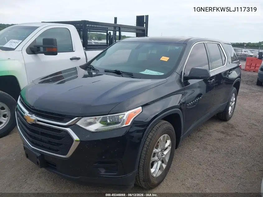 2020 Chevrolet Traverse Fwd Ls VIN: 1GNERFKW5LJ117319 Lot: 45346868