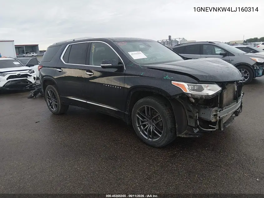 2020 Chevrolet Traverse Awd High Country VIN: 1GNEVNKW4LJ160314 Lot: 45355355
