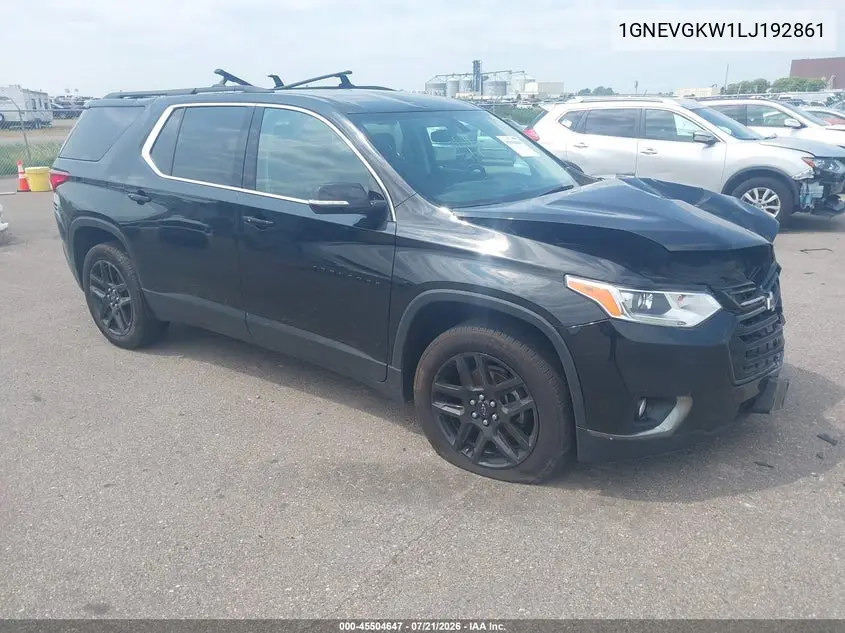 2020 Chevrolet Traverse Awd Lt Cloth VIN: 1GNEVGKW1LJ192861 Lot: 45504647