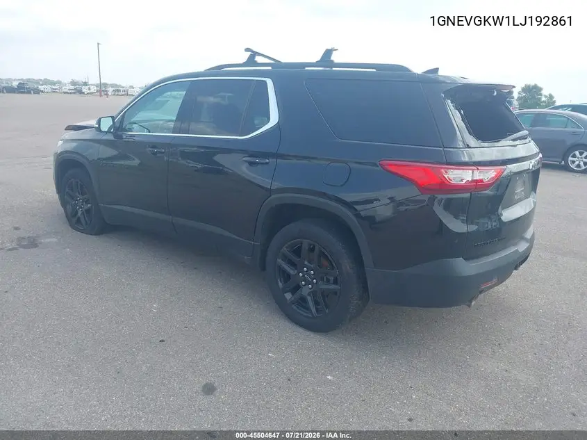 2020 Chevrolet Traverse Awd Lt Cloth VIN: 1GNEVGKW1LJ192861 Lot: 45504647