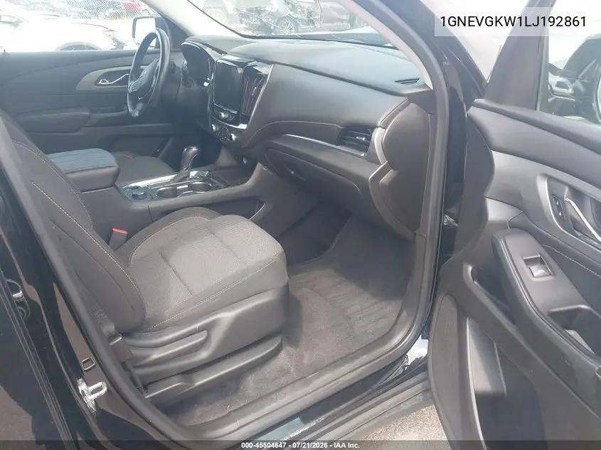 2020 Chevrolet Traverse Awd Lt Cloth VIN: 1GNEVGKW1LJ192861 Lot: 45504647