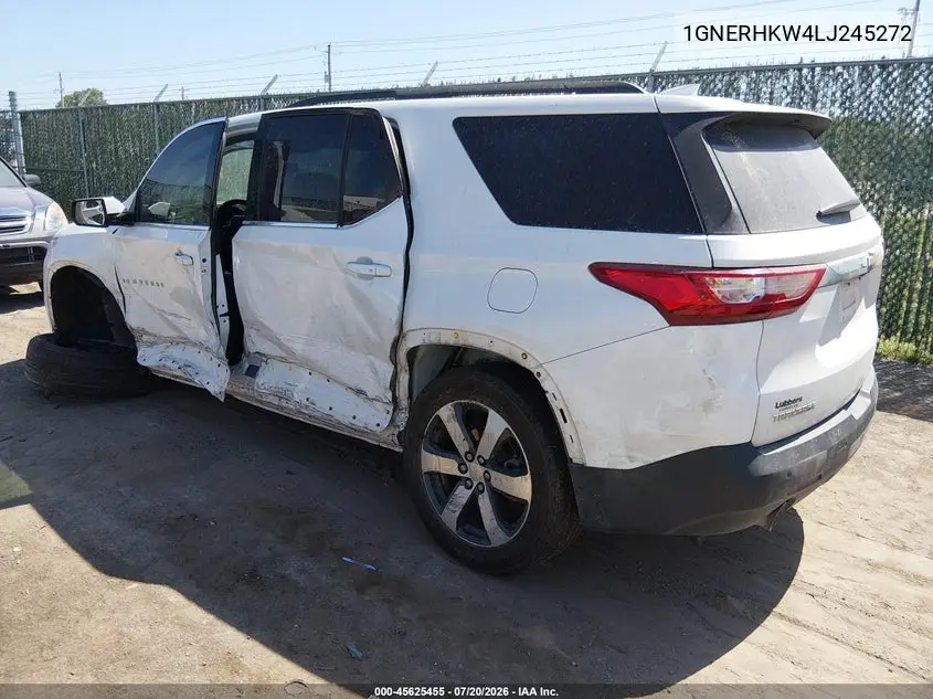 2020 Chevrolet Traverse Fwd Lt Leather VIN: 1GNERHKW4LJ245272 Lot: 45625455